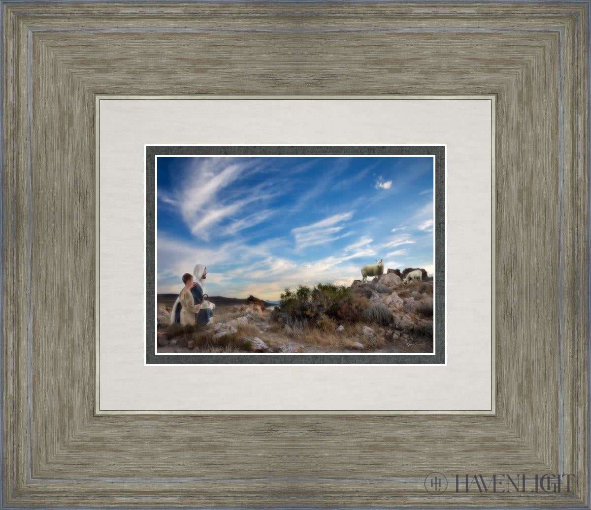 Training The Young Shepherd Open Edition Print / 7 X 5 Gray 14 3/4 12 Art