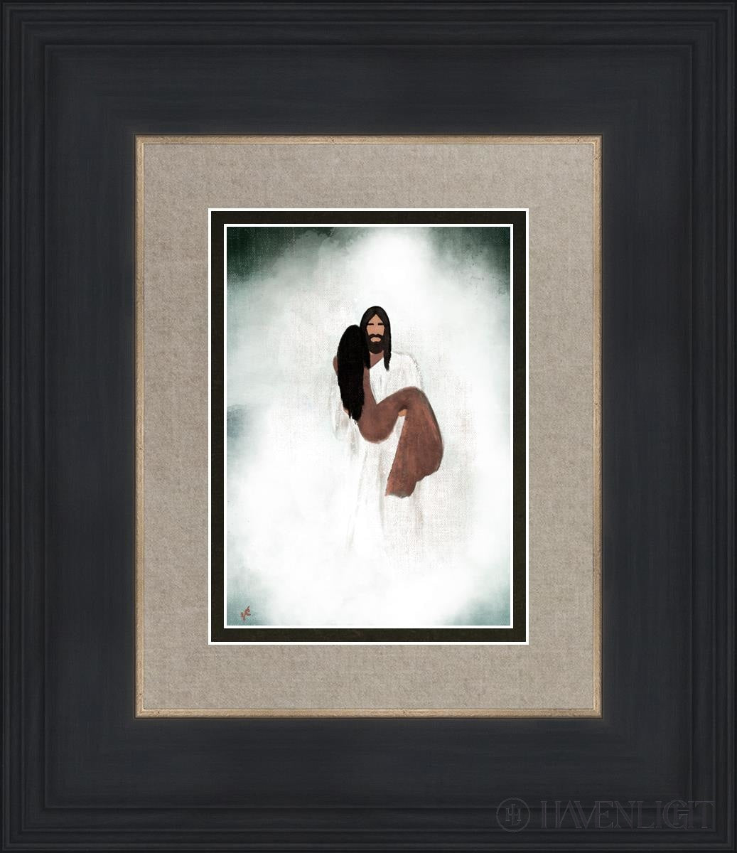 Walk You Through The Storm Open Edition Print / 5 X 7 Black 12 3/4 14 Art