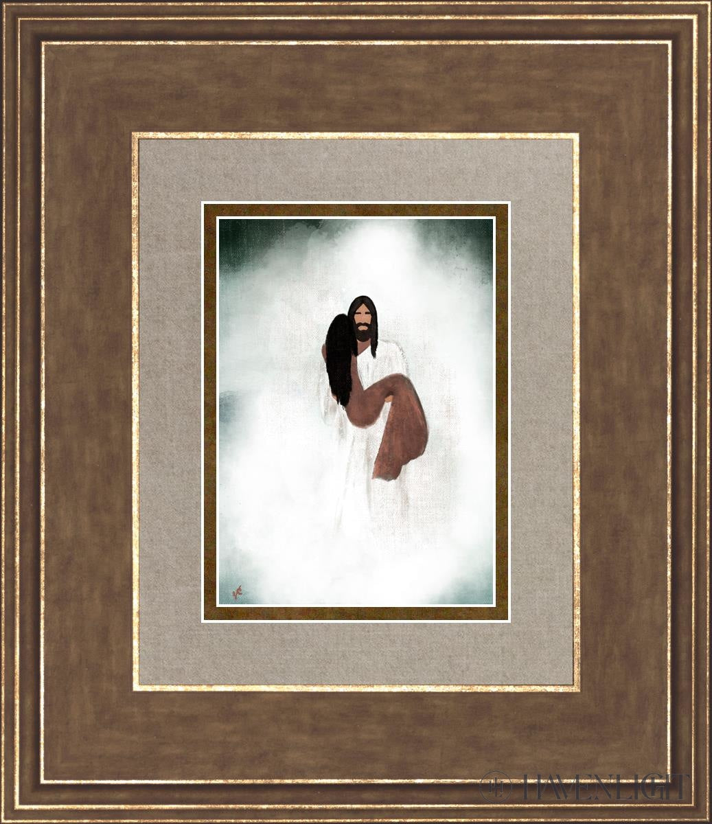 Walk You Through The Storm Open Edition Print / 5 X 7 Gold 12 3/4 14 Art