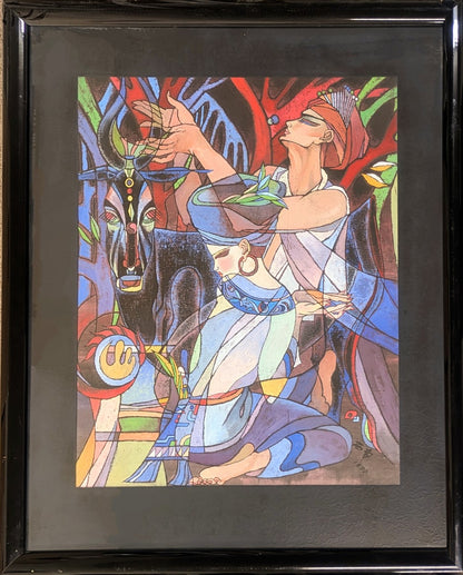 With a Cow Original Artwork