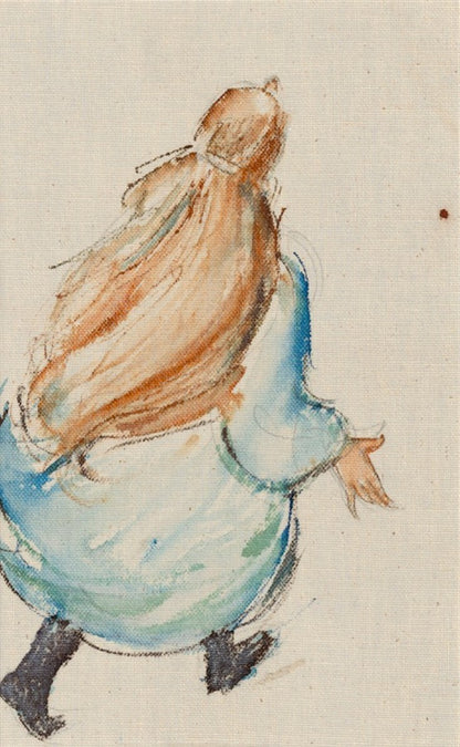 Girl Traveling Original Artwork