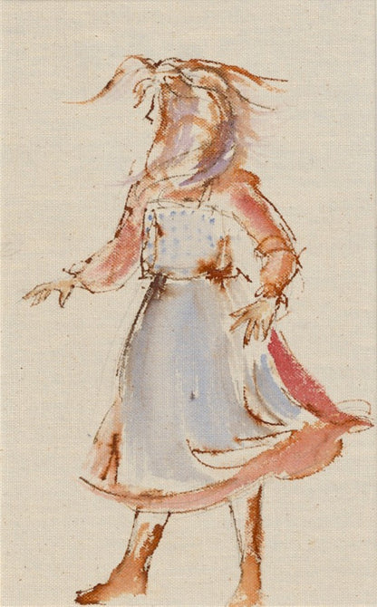 Girl in The Wind Original Artwork