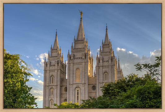 Salt Lake City Utah Temple In His Light Gallery Wrap