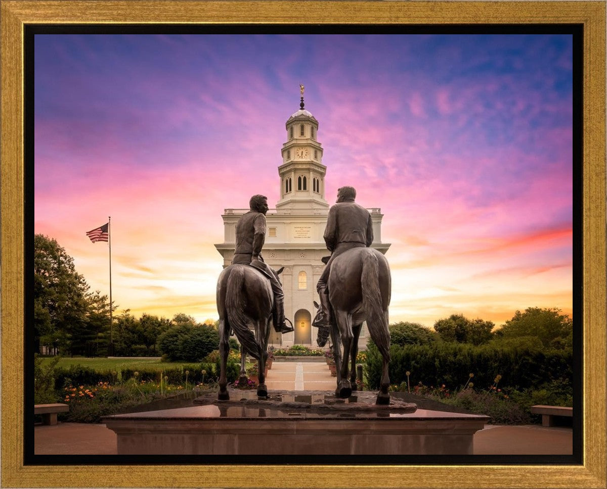 Nauvoo Joseph and Hyrum Sunrise Gallery Wrap
