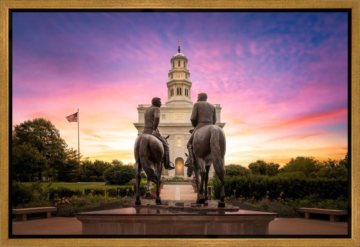 Nauvoo Joseph and Hyrum Sunrise Gallery Wrap