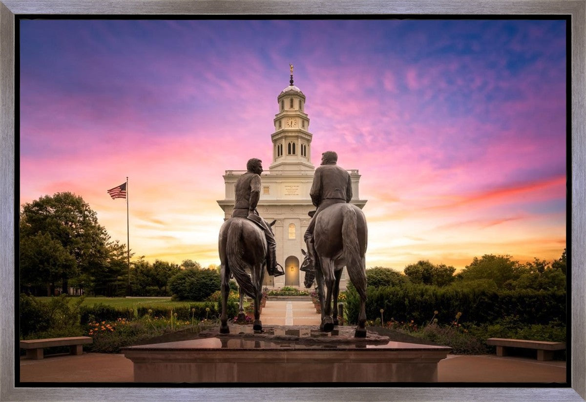 Nauvoo Joseph and Hyrum Sunrise Gallery Wrap