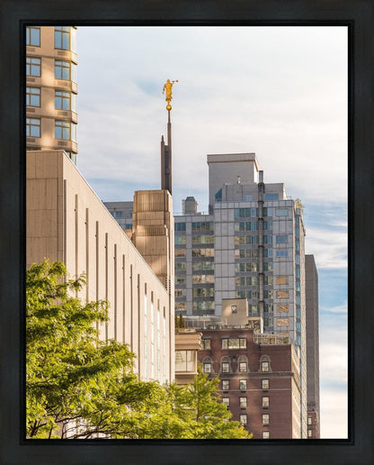 Manhattan Golden Vertical Gallery Wrap