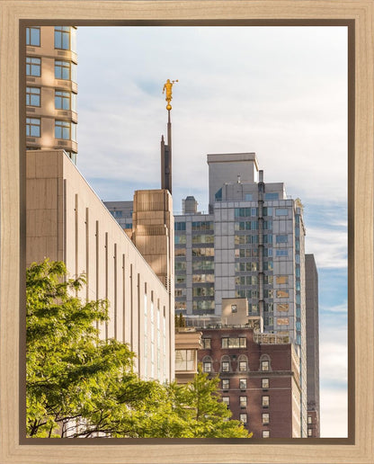 Manhattan Golden Vertical Gallery Wrap