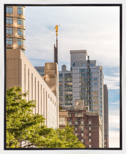 Manhattan Golden Vertical Gallery Wrap