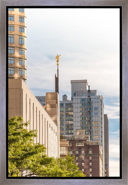 Manhattan Golden Vertical Gallery Wrap