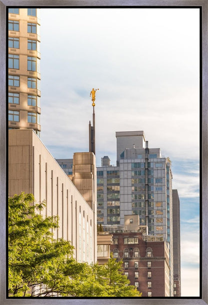 Manhattan Golden Vertical Gallery Wrap