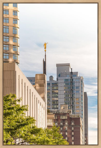 Manhattan Golden Vertical Gallery Wrap