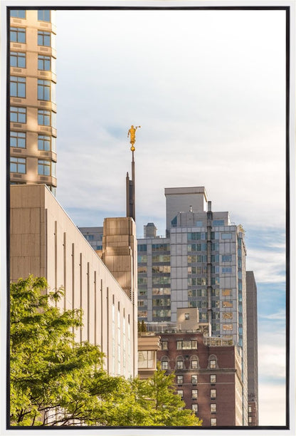 Manhattan Golden Vertical Gallery Wrap