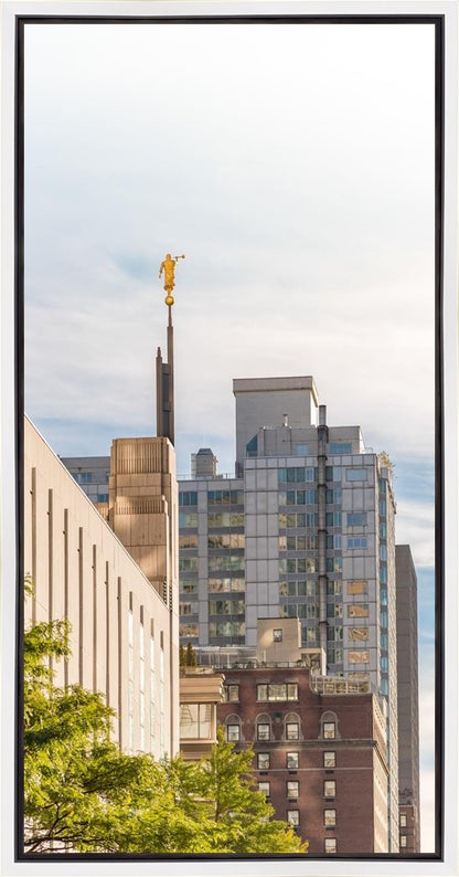 Manhattan Golden Vertical Gallery Wrap