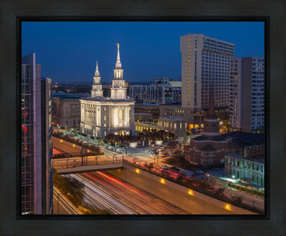 Philadelphia Temple Nightlife Gallery Wrap