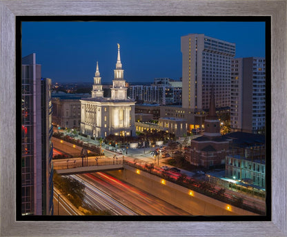 Philadelphia Temple Nightlife Gallery Wrap