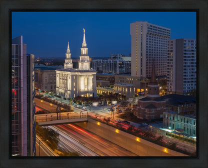 Philadelphia Temple Nightlife Gallery Wrap