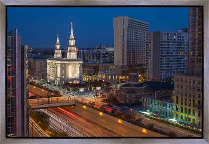 Philadelphia Temple Nightlife Gallery Wrap