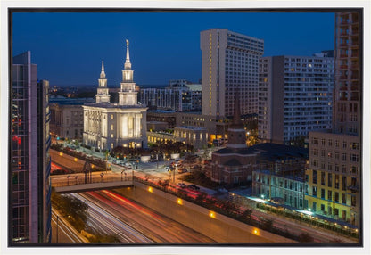 Philadelphia Temple Nightlife Gallery Wrap