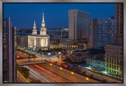 Philadelphia Temple Nightlife Gallery Wrap