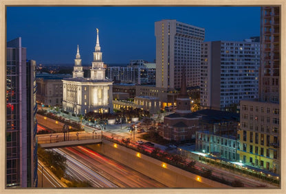 Philadelphia Temple Nightlife Gallery Wrap