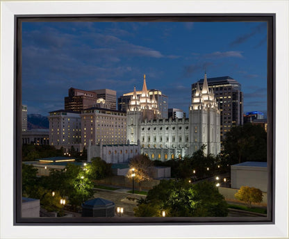 Salt Lake Temple Late Sunset Gallery Wrap