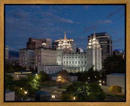 Salt Lake Temple Late Sunset Gallery Wrap