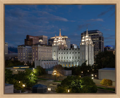 Salt Lake Temple Late Sunset Gallery Wrap