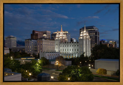 Salt Lake Temple Late Sunset Gallery Wrap