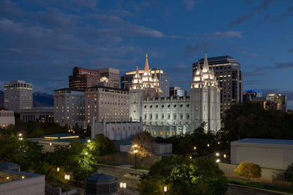 Salt Lake Temple Late Sunset Gallery Wrap