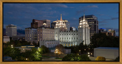 Salt Lake Temple Late Sunset Gallery Wrap