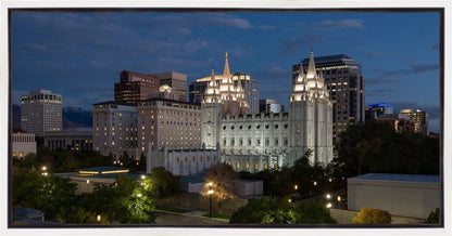 Salt Lake Temple Late Sunset Gallery Wrap