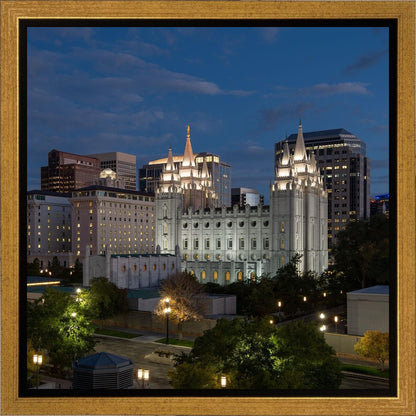 Salt Lake Temple Late Sunset Gallery Wrap