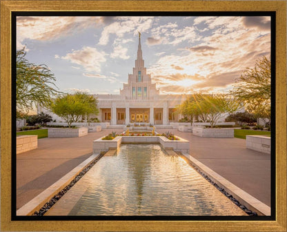Phoenix Temple Golden Reflections Gallery Wrap