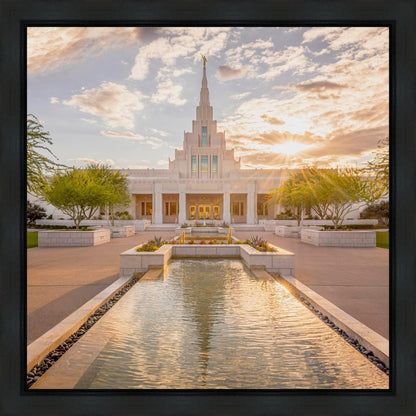 Phoenix Temple Golden Reflections Gallery Wrap