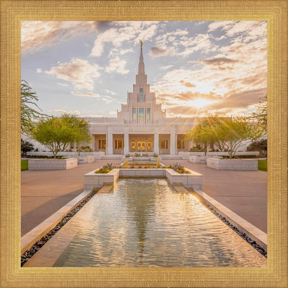 Phoenix Temple Golden Reflections