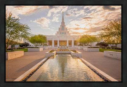Phoenix Temple Golden Reflections Gallery Wrap