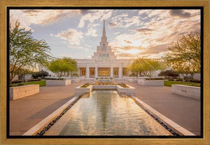 Phoenix Temple Golden Reflections Gallery Wrap