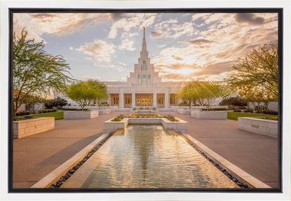 Phoenix Temple Golden Reflections Gallery Wrap