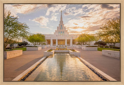 Phoenix Temple Golden Reflections Gallery Wrap