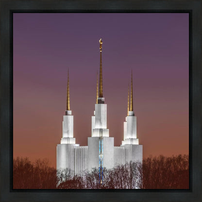 Washington DC Temple Evening Glow Gallery Wrap