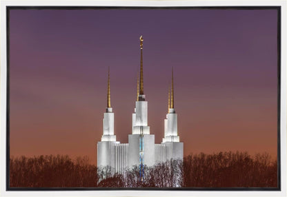 Washington DC Temple Evening Glow Gallery Wrap