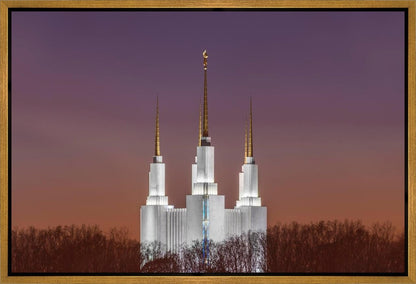 Washington DC Temple Evening Glow Gallery Wrap