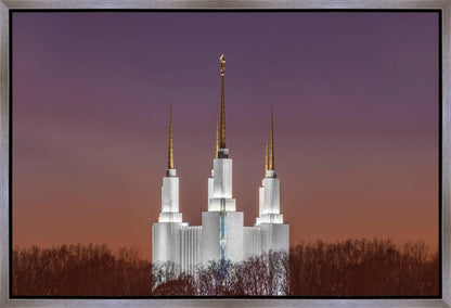 Washington DC Temple Evening Glow Gallery Wrap