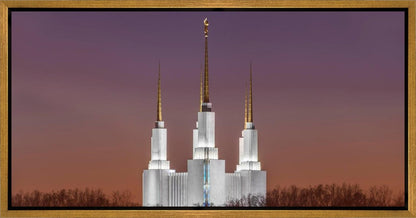Washington DC Temple Evening Glow Gallery Wrap