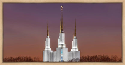 Washington DC Temple Evening Glow Gallery Wrap
