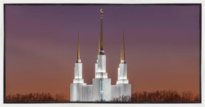 Washington DC Temple Evening Glow Gallery Wrap
