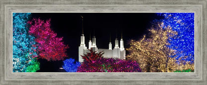 Washington DC Temple Colorful Christmas