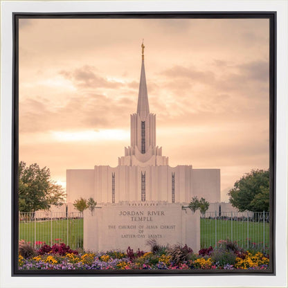 Jordan River Temple Evening Glow Gallery Wrap