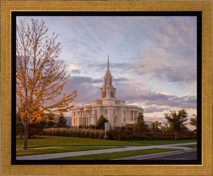 Payson Temple Autumn Light Gallery Wrap